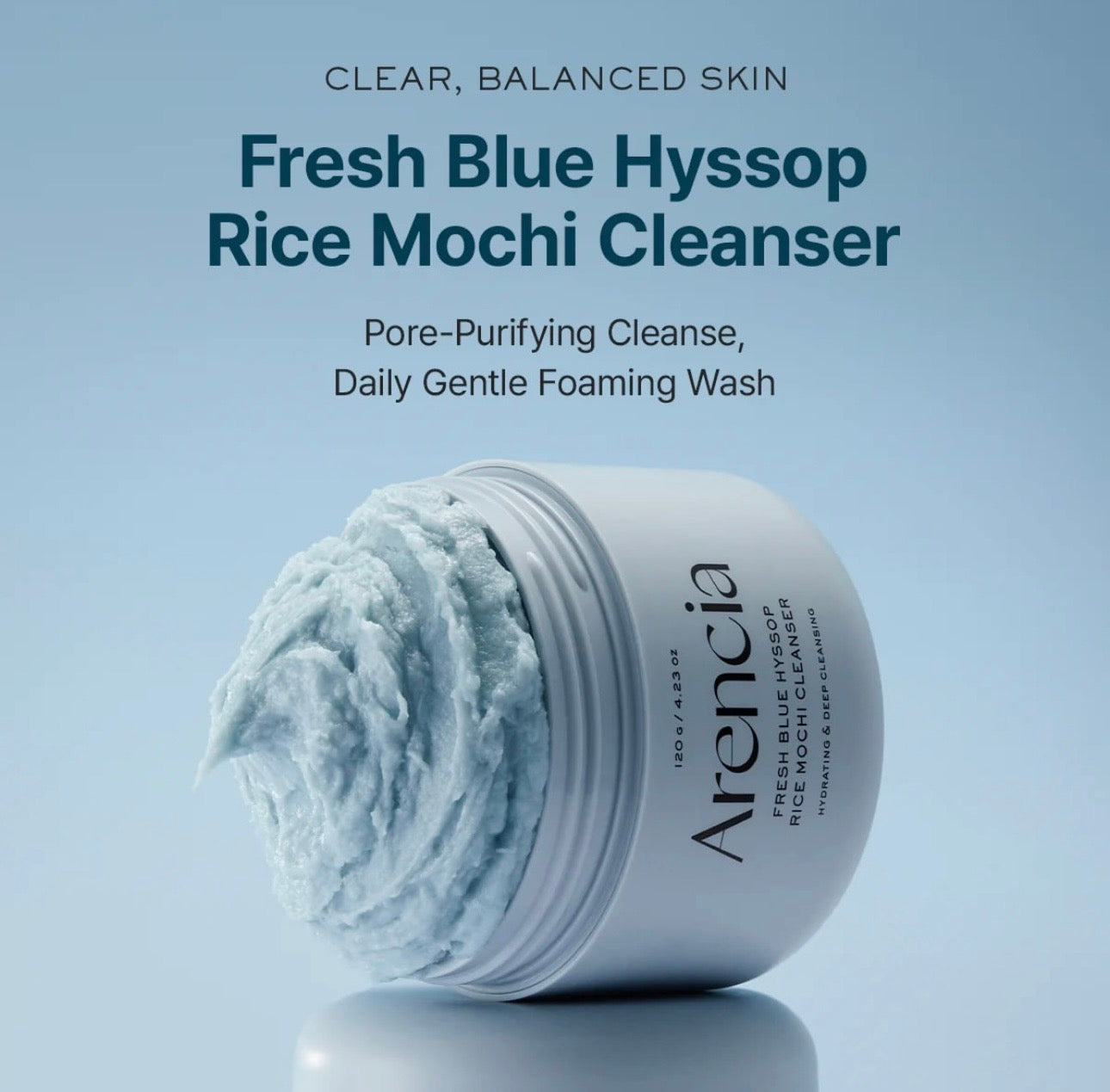 Arencia Blue Hyssop Rice Mochi Cleanser 120g