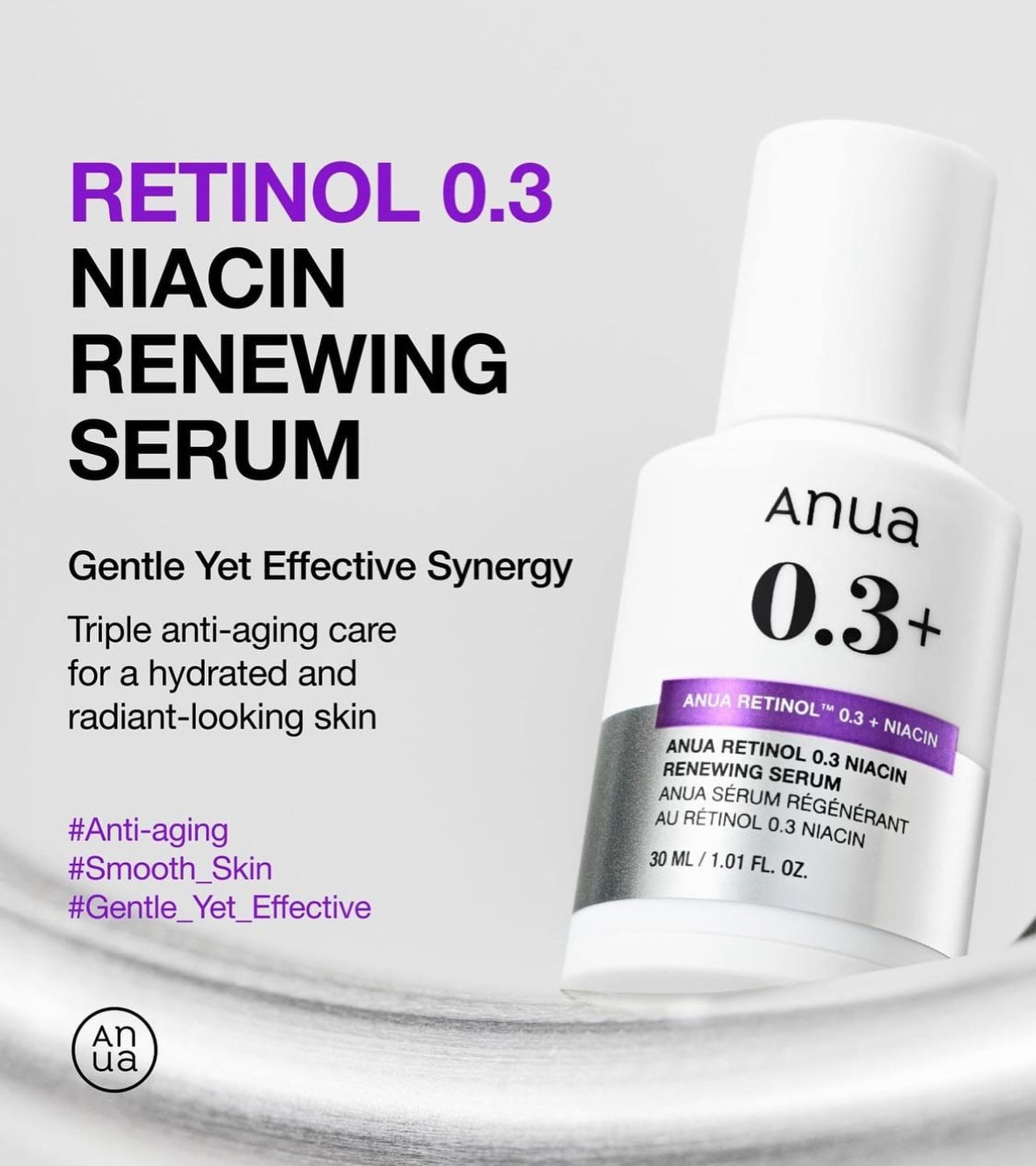 Anua Retinol 0.3 Niacin Renewing Serum 30ml
