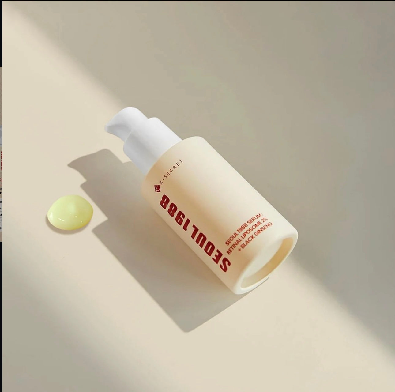 K-Secret Seoul 1988 Serum: Retinal Liposome 2% + Black Ginseng 30 ml