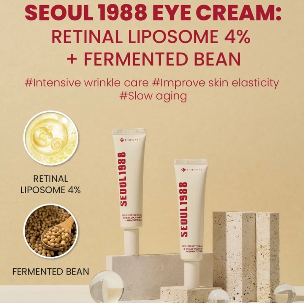 K-Secret Seoul 1988 Eye Cream: Retinol Liposome 4% + Fermented Bean