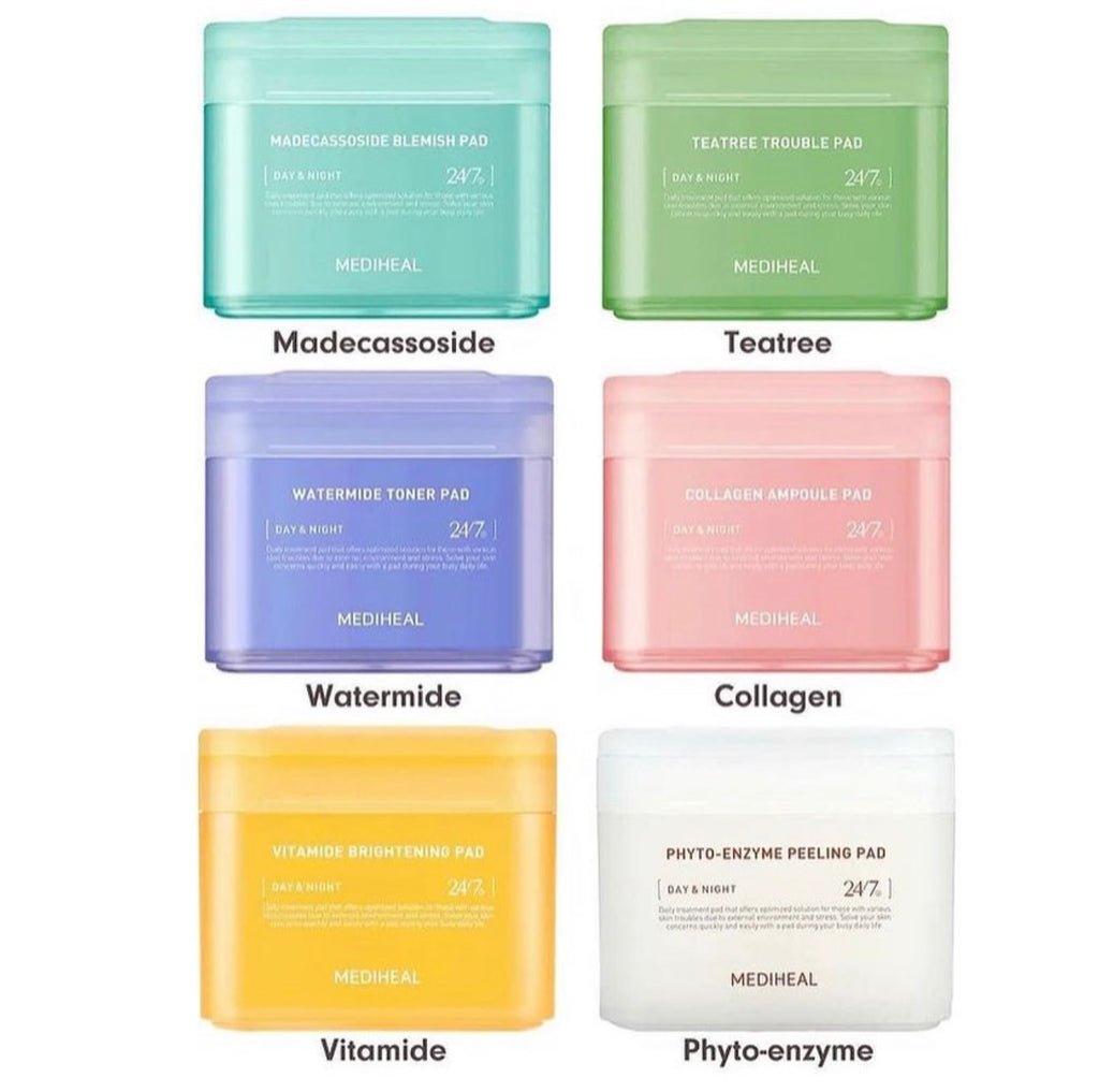 Mediheal Professional Solution Toner Pads Collection 100pads. Purple: Watermide Moisture Pad