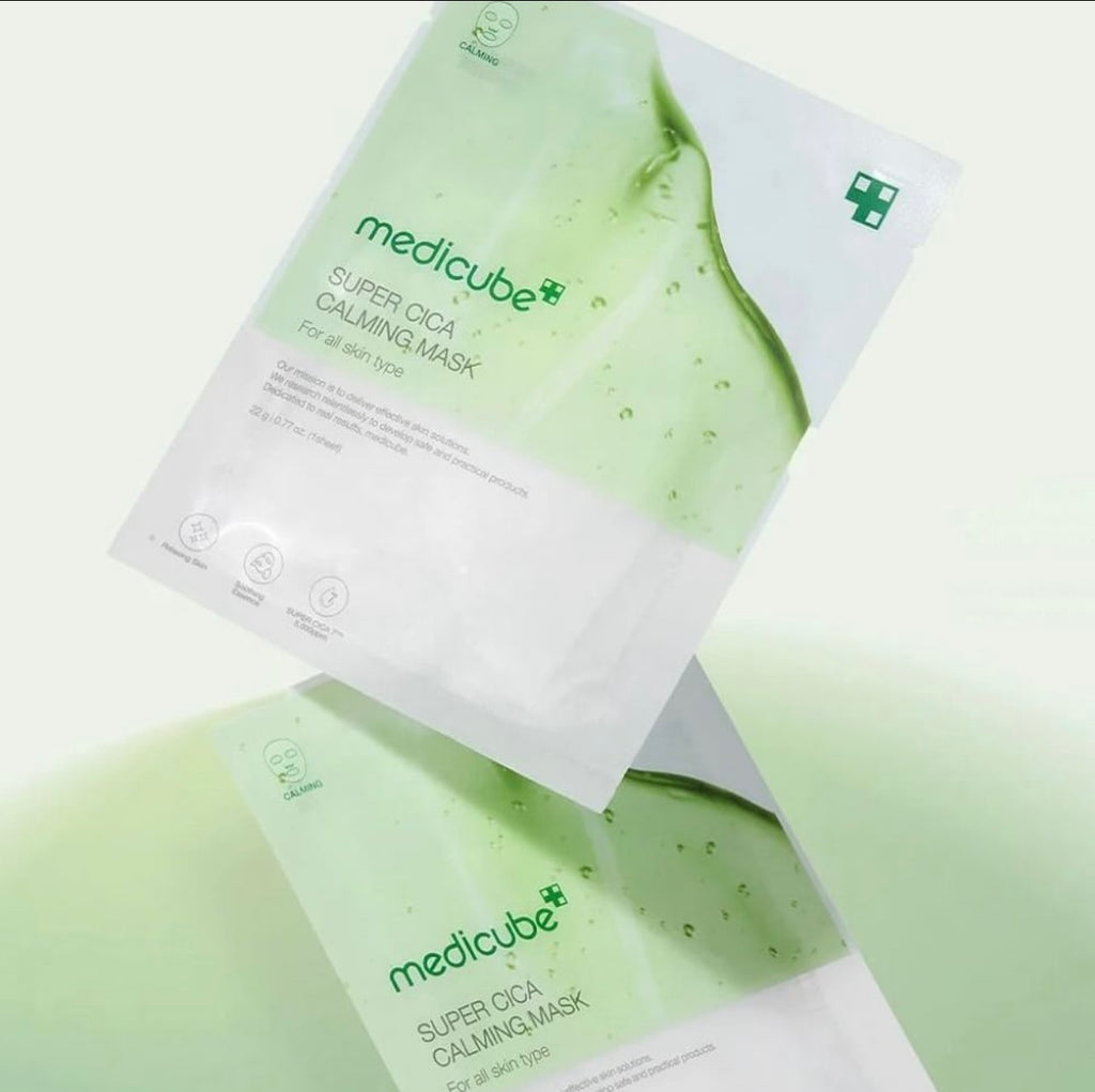 Medicube Super Cica Calming Mask packaging on a white background