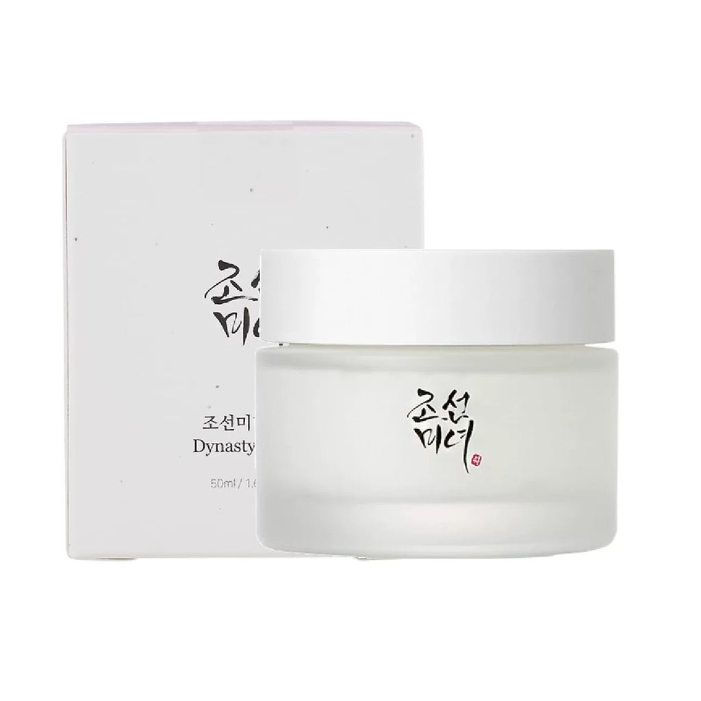 Beauty of Joseon Dynasty Cream 50ml and box with 'Dynasty' branding on a white background