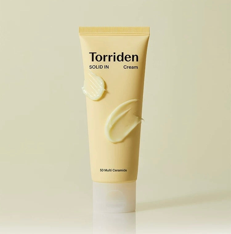 Tube of Torriden Solid in Cream on a beige background